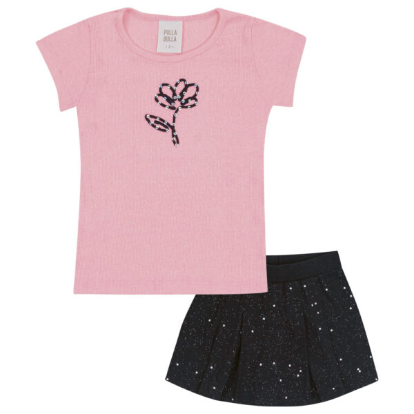 Conjunto Rosa Primeiros Passos Pulla Bulla Menina - 53328-1183