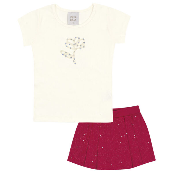 Conjunto Bege Primeiros Passos Pulla Bulla Menina - 53328-1271
