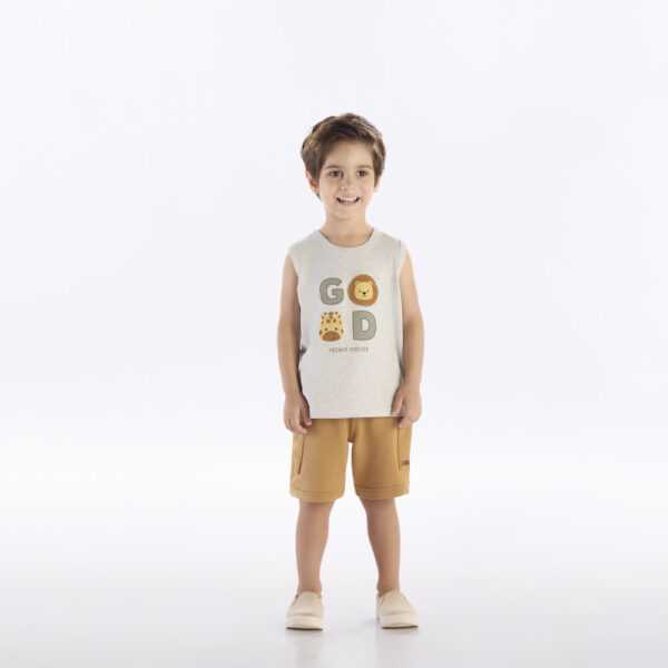 Regata Mescla Primeiros Passos Pulla Bulla Menino - 53350-60