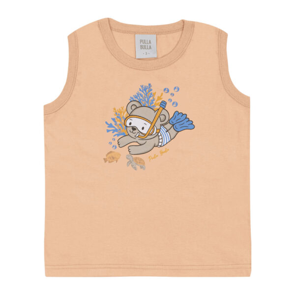 Regata Laranja Primeiros Passos Pulla Bulla Menino - 53351-1292