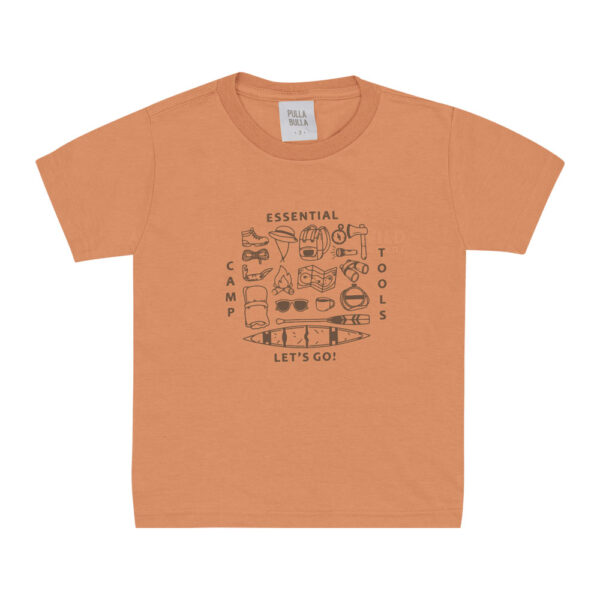Camiseta Laranja Primeiros Passos Pulla Bulla Menino - 53356-1365