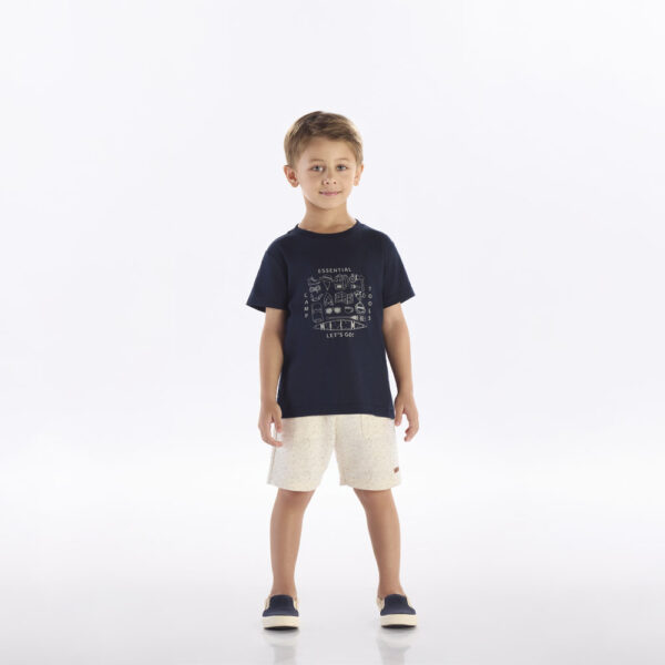 Bermuda Natural Primeiros Passos Pulla Bulla Menino - 53365-68