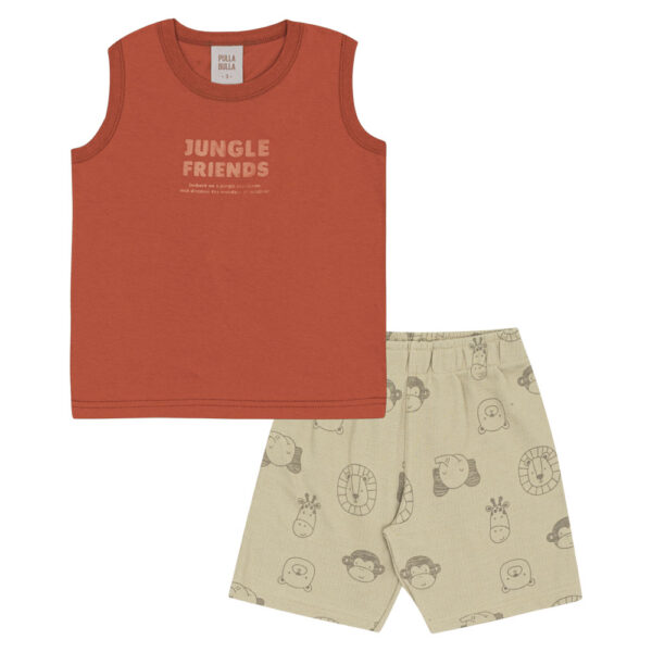 Conjunto Vermelho Primeiros Passos Pulla Bulla Menino - 53370-1137