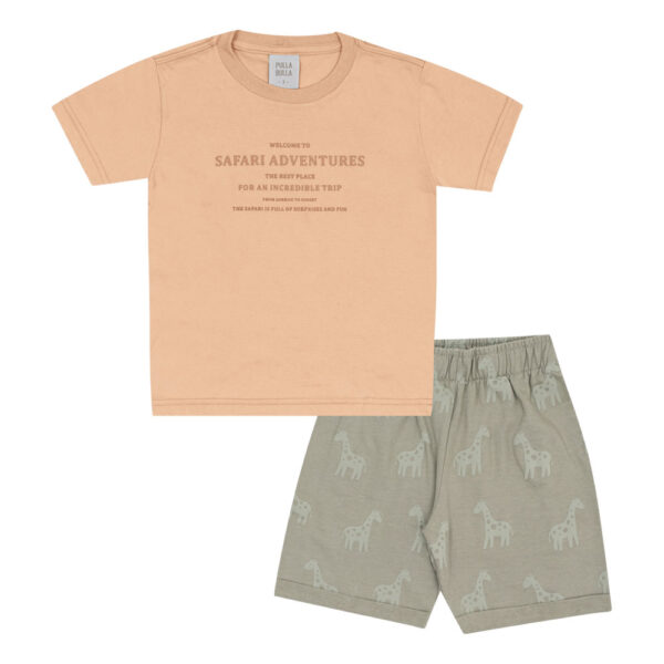 Conjunto Laranja Primeiros Passos Pulla Bulla Menino - 53374-1292