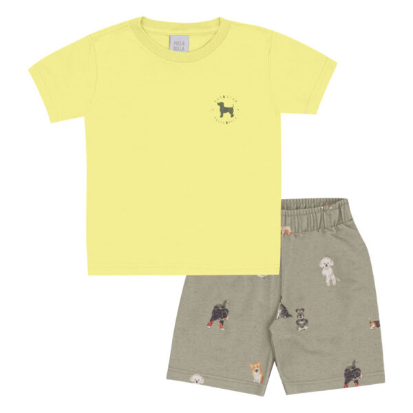 Conjunto Amarelo Primeiros Passos Pulla Bulla Menino - 53377-473