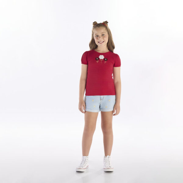 Blusa Vermelho Infantil Pulla Bulla Menina - 53404-65