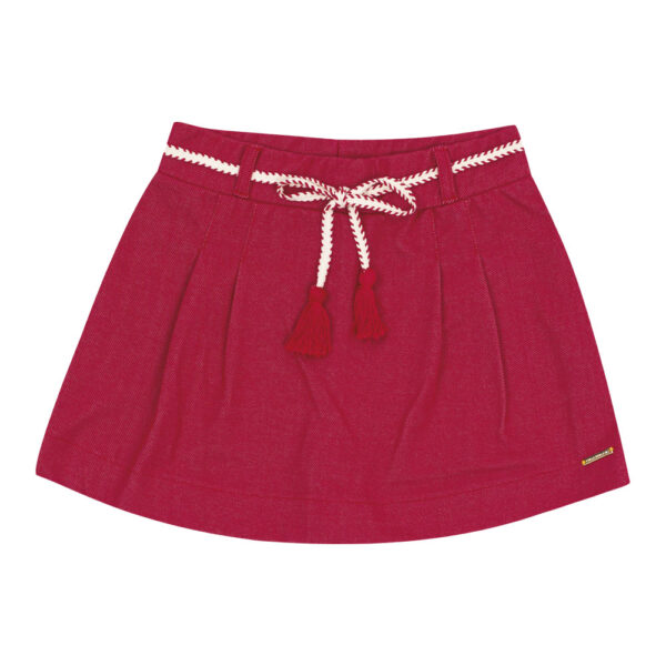 Short Saia Vermelho Infantil Pulla Bulla Menina - 53413-65