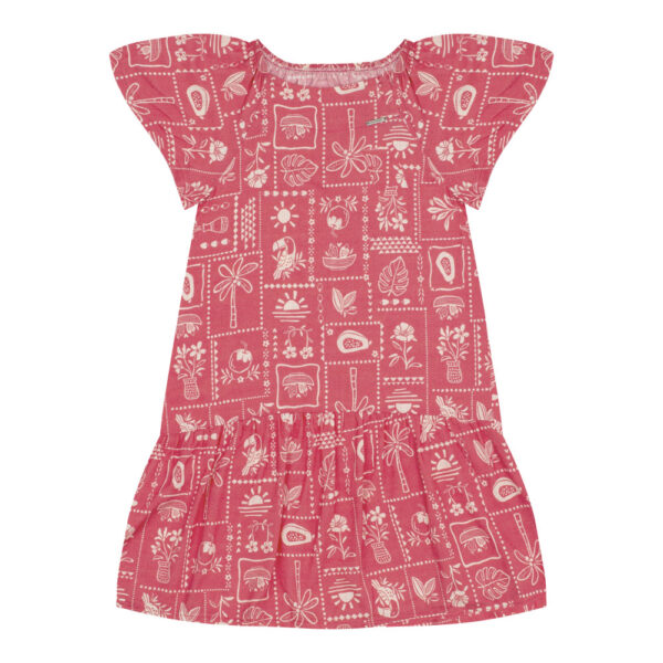 Vestido Vermelho Infantil Pulla Bulla Menina - 53420-1360