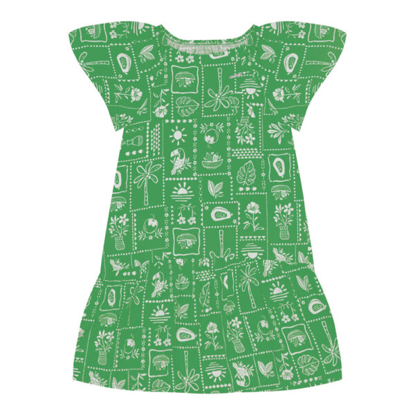 Vestido Verde Infantil Pulla Bulla Menina - 53420-1369