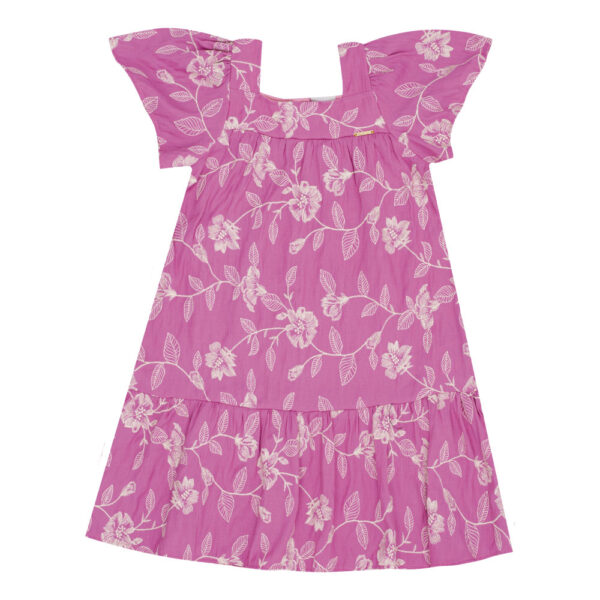 Vestido Rosa Infantil Pulla Bulla Menina - 53423-13