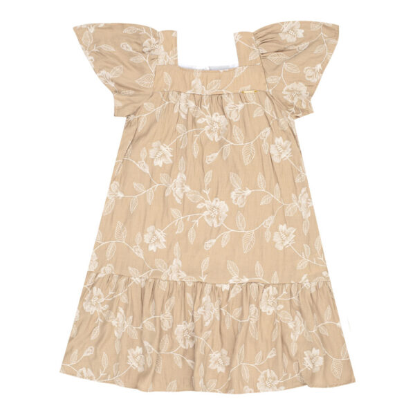 Vestido Marrom Infantil Pulla Bulla Menina - 53423-1343