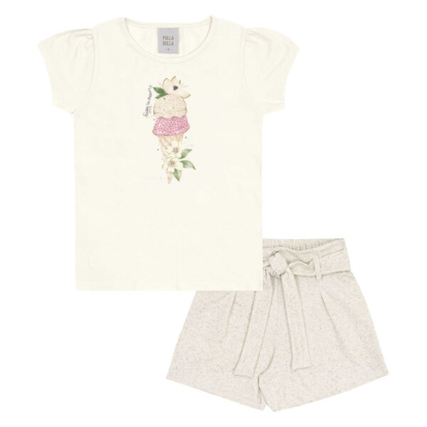 Conjunto Bege Infantil Pulla Bulla Menina - 53428-1271