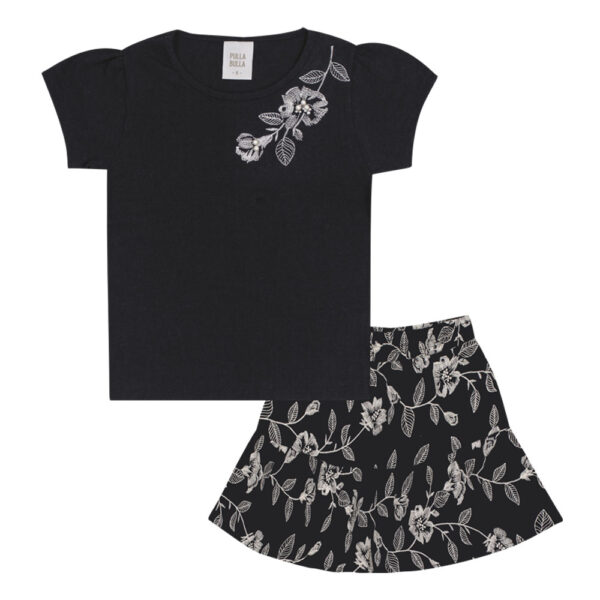 Conjunto Preto Infantil Pulla Bulla Menina - 53437-51