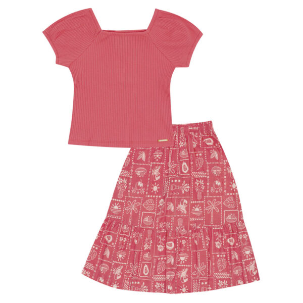 Conjunto Vermelho Infantil Pulla Bulla Menina - 53439-1342