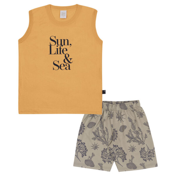 Conjunto Bege Infantil Pulla Bulla Menino - 53470-595