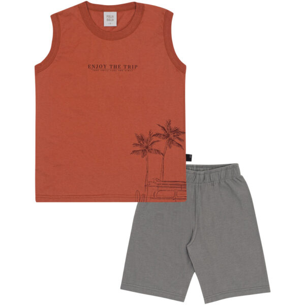 Conjunto Vermelho Infantil Pulla Bulla Menino - 53473-1137