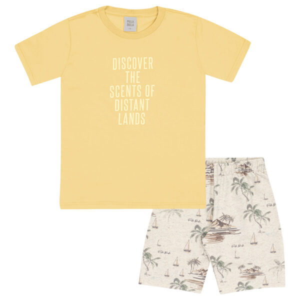 Conjunto Amarelo Infantil Pulla Bulla Menino - 53482-1346