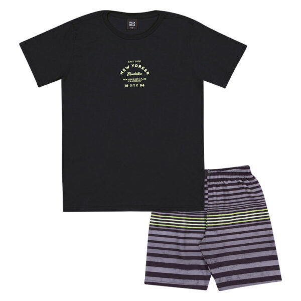 Conjunto Preto Juvenil Pulla Bulla Menino - 53568-51