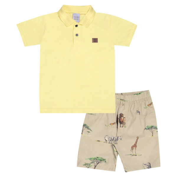 Conjunto Primeiros Passos Menino - Amarelo - 52275-4