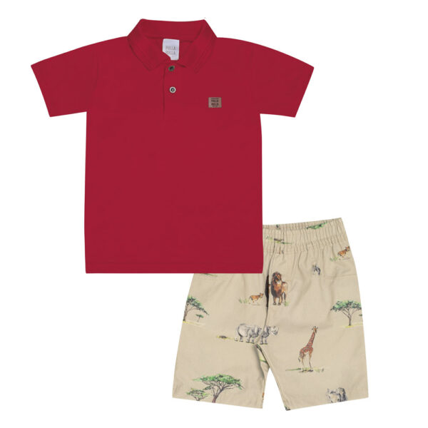 Conjunto Primeiros Passos Menino - Vermelho - 52275-65